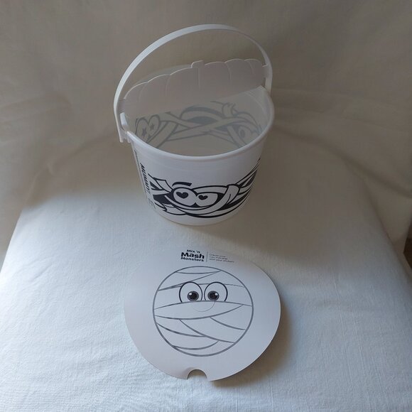 2023 McDonalds Halloween Happy Meal Boo Buckets Mummy Pail w/Stickers - Picture 2 of 4